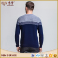 Pull à col rond en laine bleu marine 100% siphonné pour homme